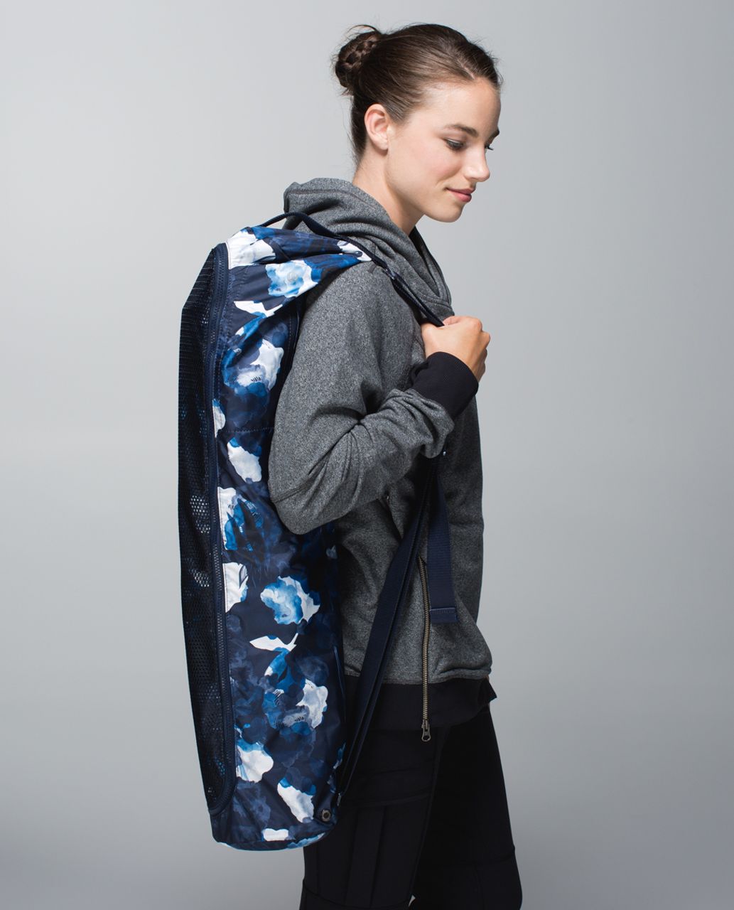 Lululemon Drishti Yoga Tote - Inky Floral Inkwell Blue Calm / Inkwell