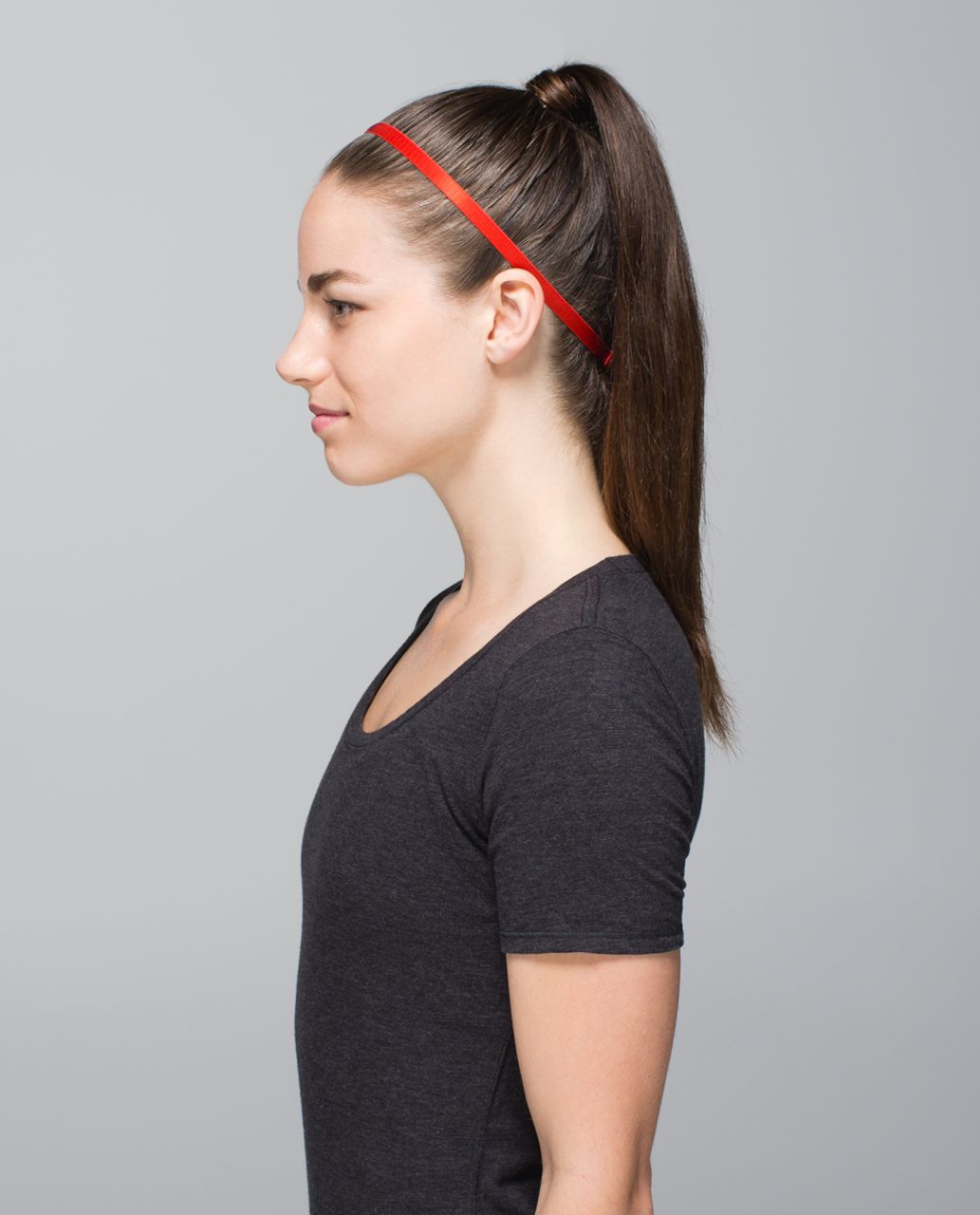 Lululemon Skinniest Satin Pirouette Headband - Flaming Tomato