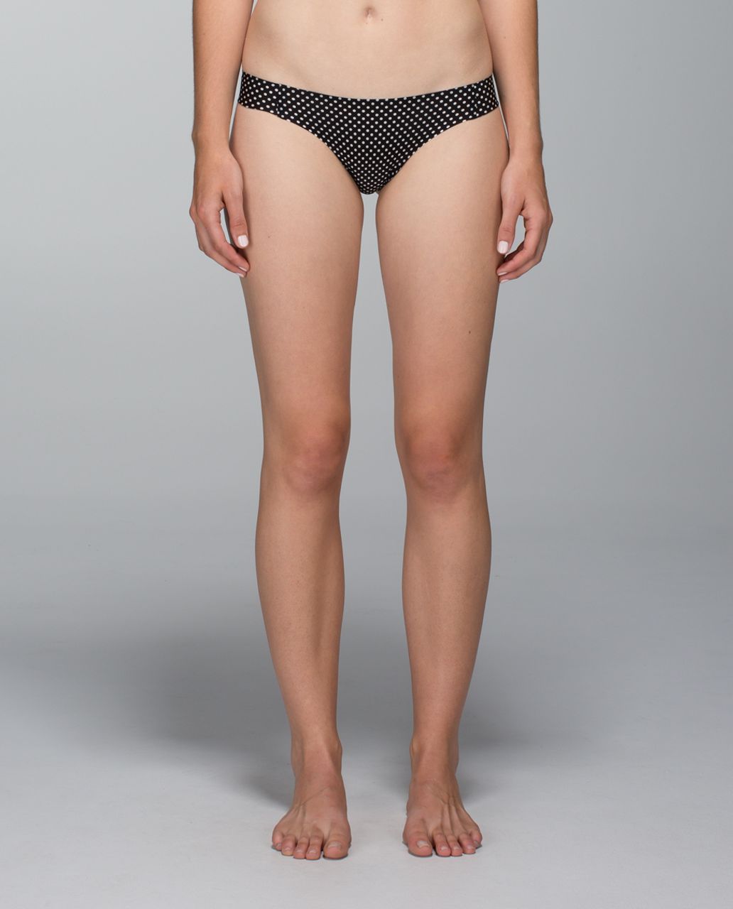 Lululemon Light As Air Thong - Biggy Dot Printed Black Ghost