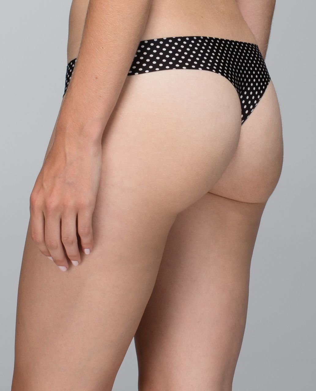 Lululemon Light As Air Thong - Biggy Dot Printed Black Ghost