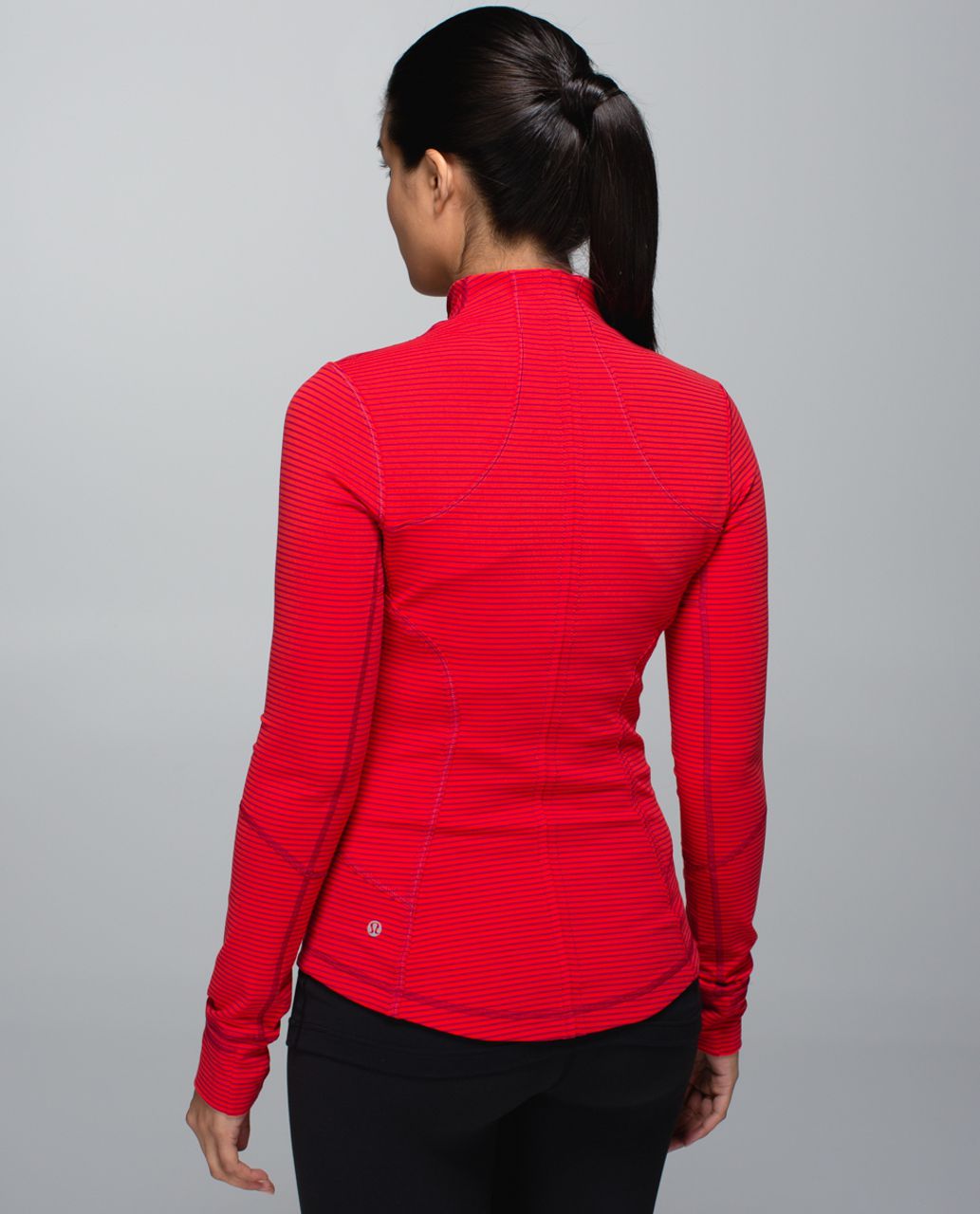 Lululemon Forme Jacket (Cuffins) - Hyper Stripe Bumble Berry Flaming Tomato