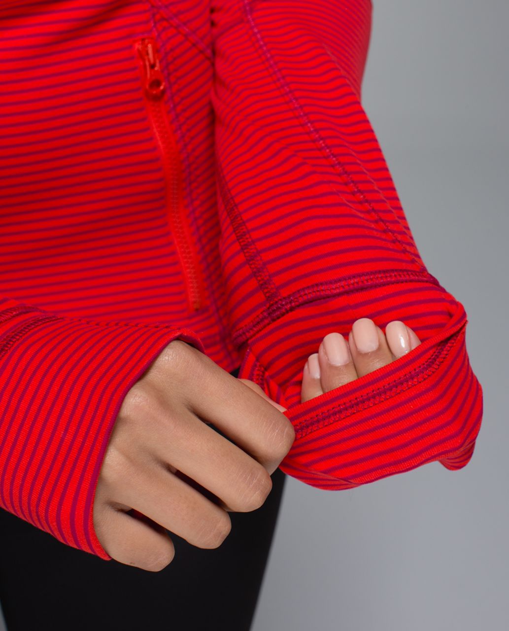 Lululemon Forme Jacket (Cuffins) - Hyper Stripe Bumble Berry Flaming Tomato