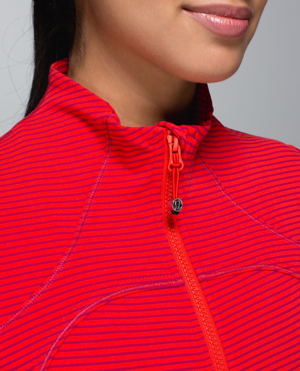 Lululemon Forme Jacket (Cuffins) - Hyper Stripe Bumble Berry Flaming Tomato