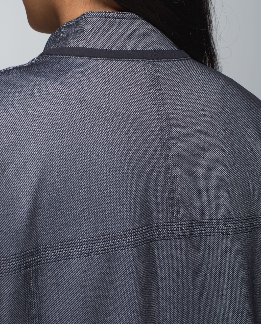Lululemon Black And Gray Cocoon Car Coat Longline Snap Front Jacket Size XS