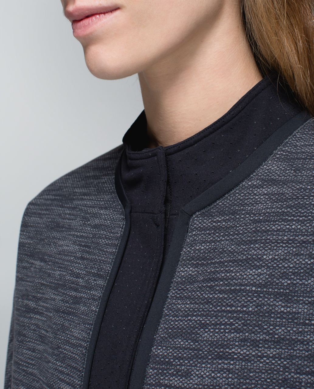 Lululemon Cocoon Car Coat - Shine Dot Black / Diamond Jacquard Space Dye Black Deep Coal