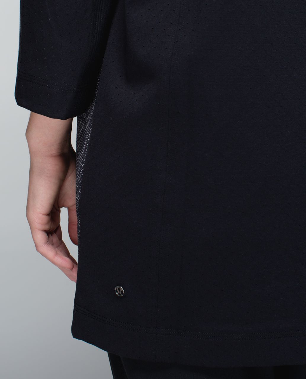 Lululemon Black And Gray Cocoon Car Coat Longline Snap Front Jacket Size XS
