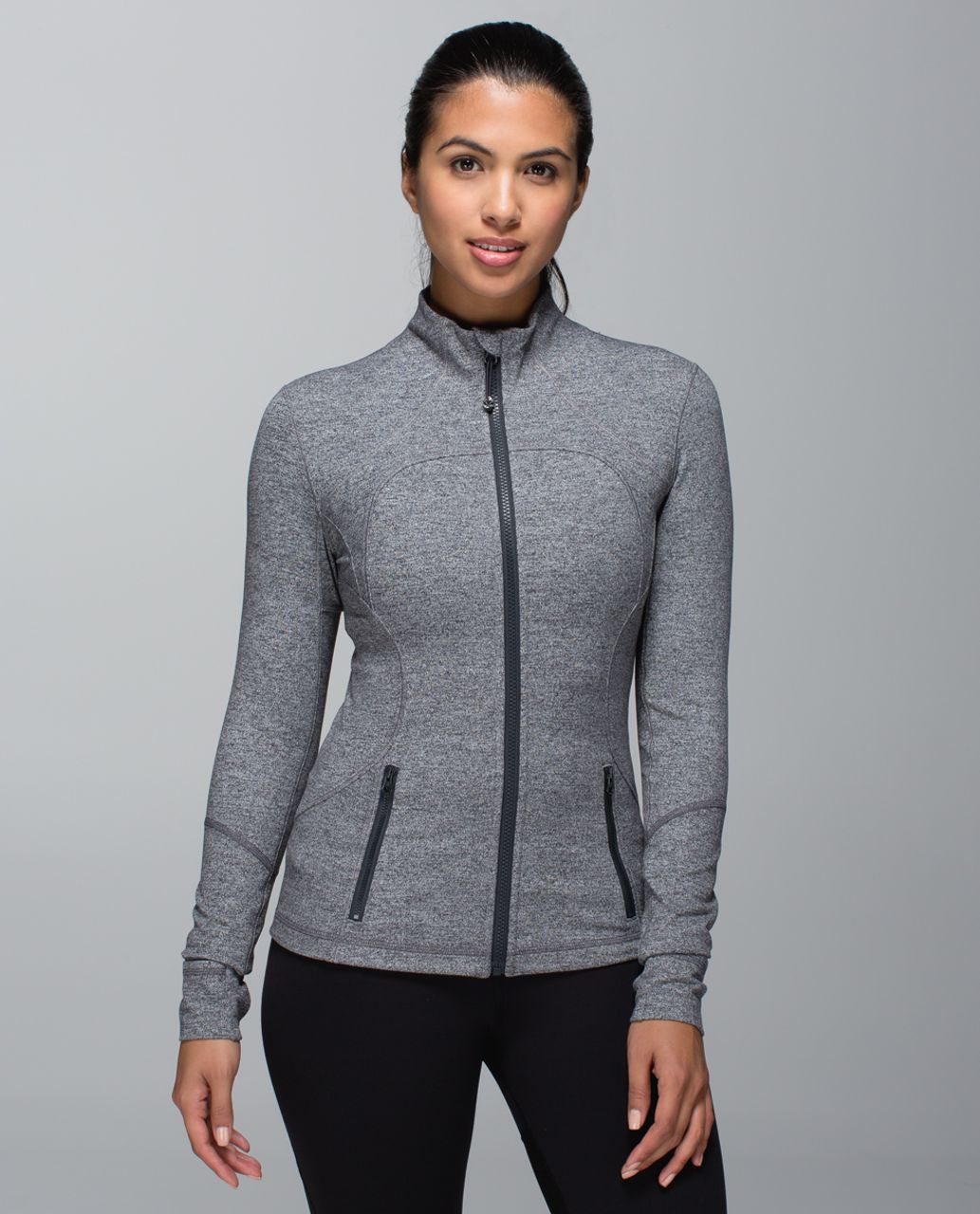 Lululemon Forme Jacket (Cuffins) - Heathered Deep Coal - lulu fanatics