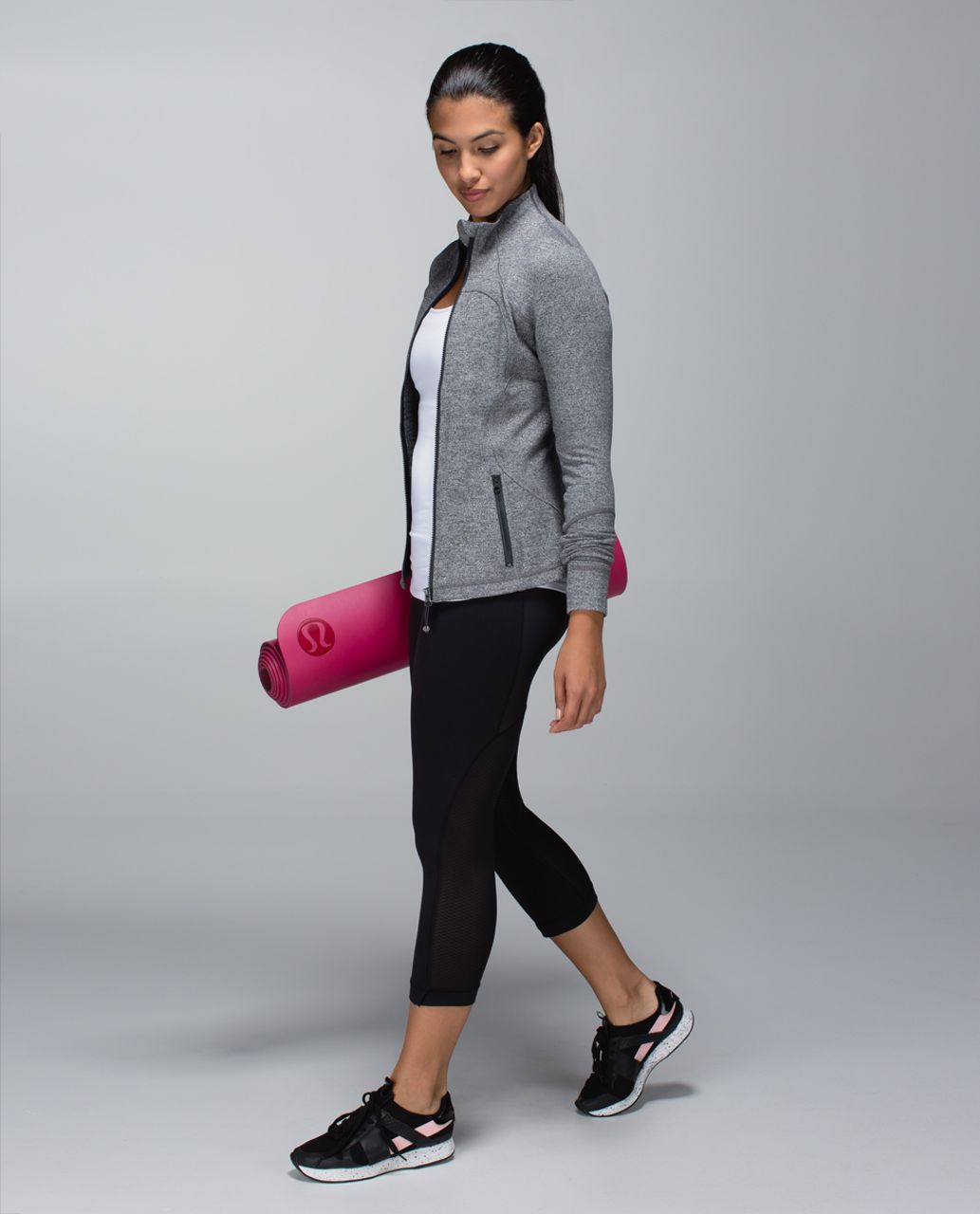 Lululemon Forme Jacket (Cuffins) - Heathered Deep Coal