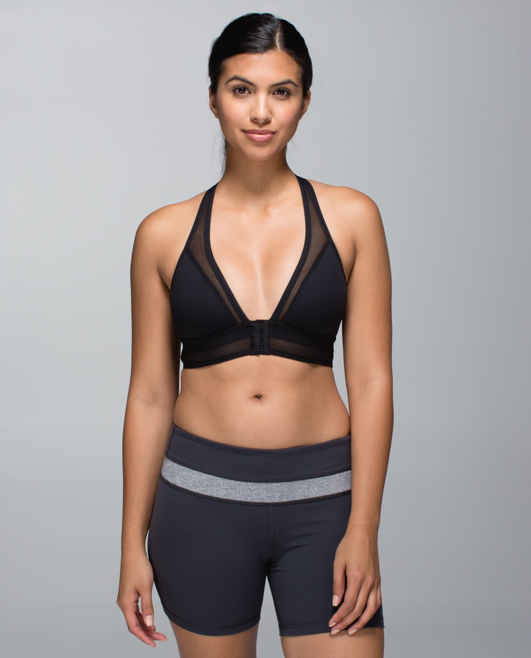 lululemon athletica, Intimates & Sleepwear, Lululemon Seek The Heat Bra  Inky Floral Heather Black Cage Back Sports Bra 8