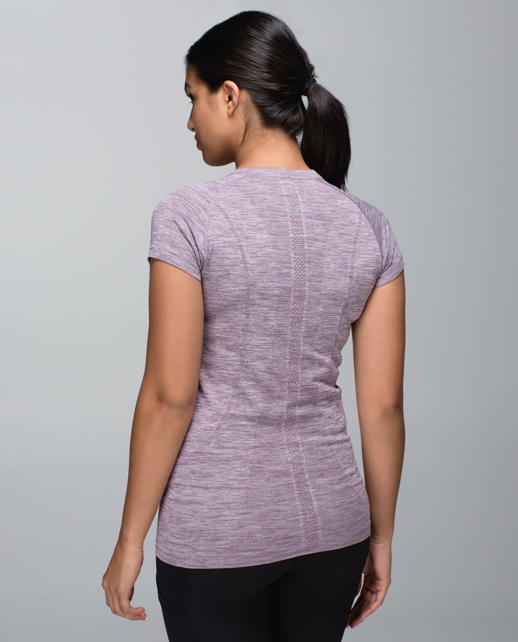 Lululemon Run:  Swiftly Tech Short Sleeve Crew - Space Dye Heathered Purple Fog