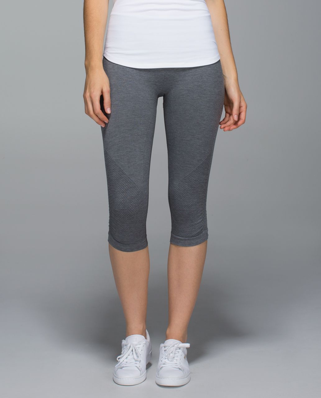 Lululemon In The Flow Crop II - Heathered Slate