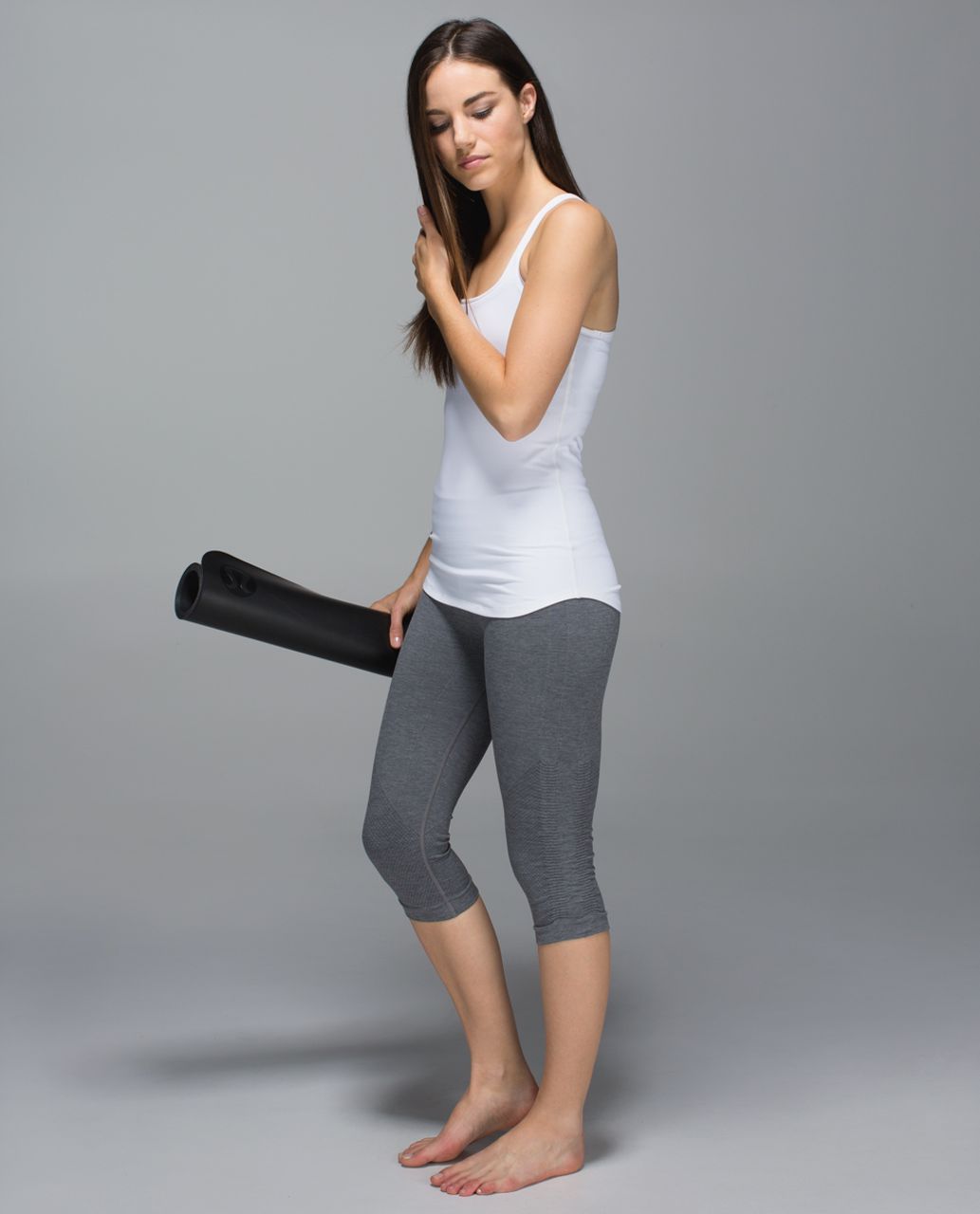 Lululemon In The Flow Crop II - Heathered Slate