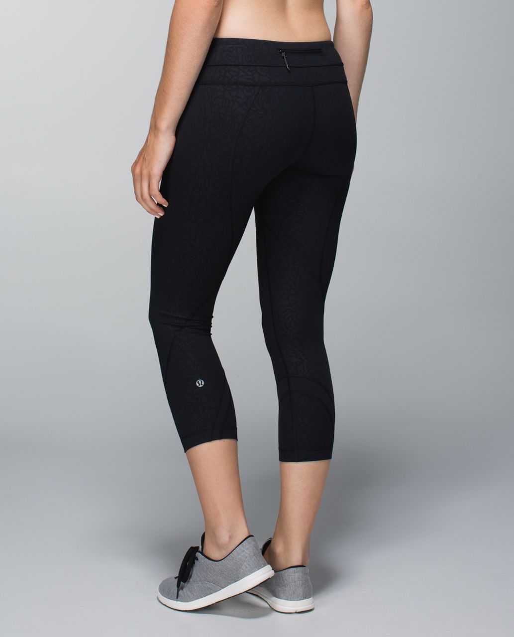 Lululemon Run:  Inspire Crop II (Print) - Petal Camo Embossed Black / Black