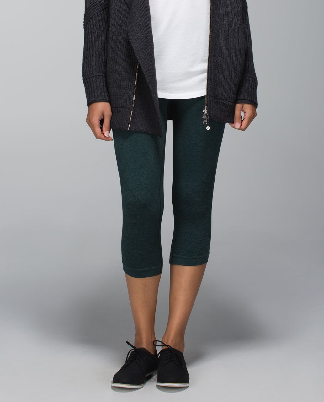 Lululemon Dance Studio Mid-Rise Cropped Pant - Dark Forest - lulu fanatics