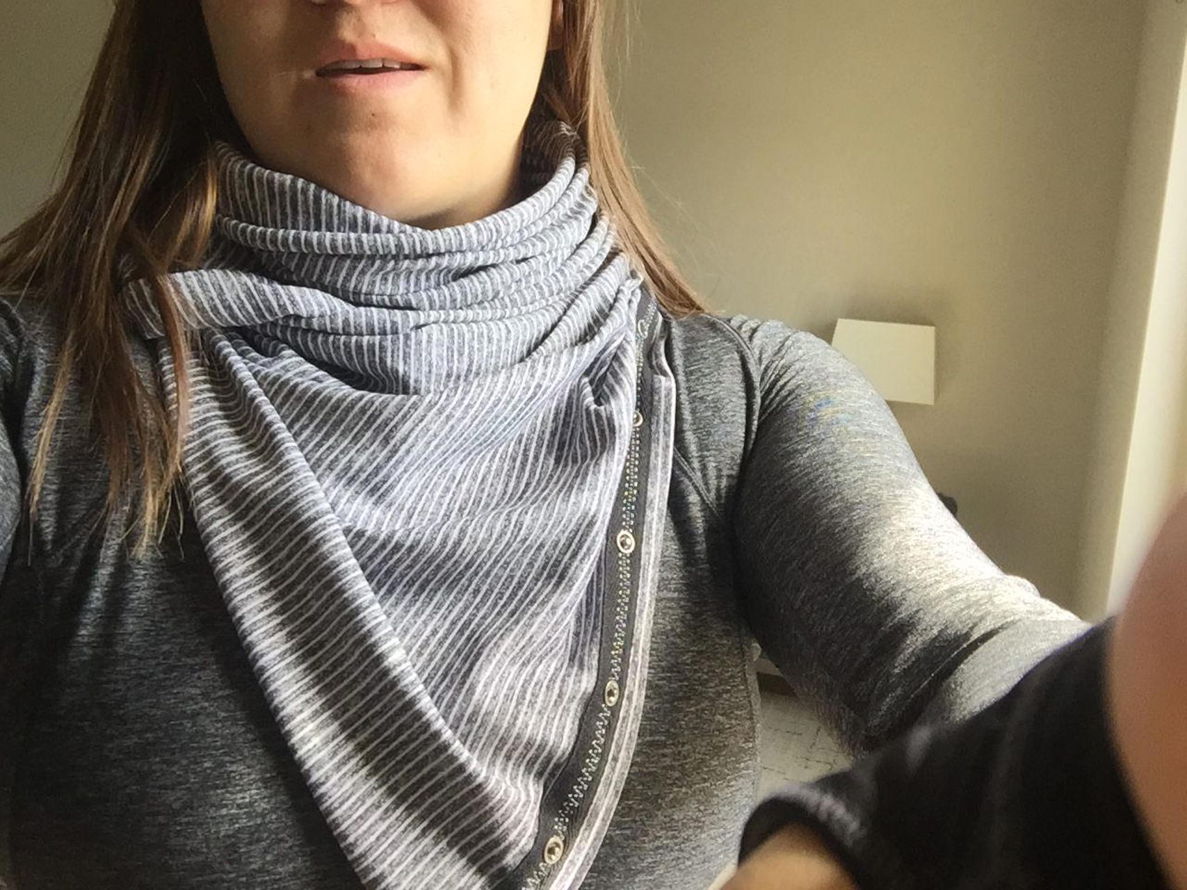 Lululemon Vinyasa Scarf - Ghost Herringbone (Second Release) - lulu fanatics