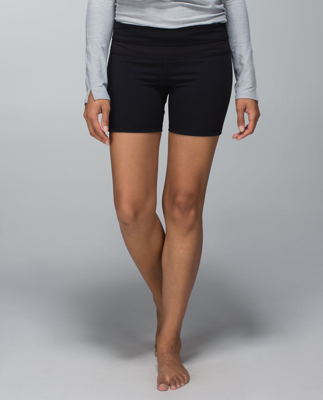 Lululemon Groove Short *Full-On Luon (Regular) - Shine Dot Black / Black