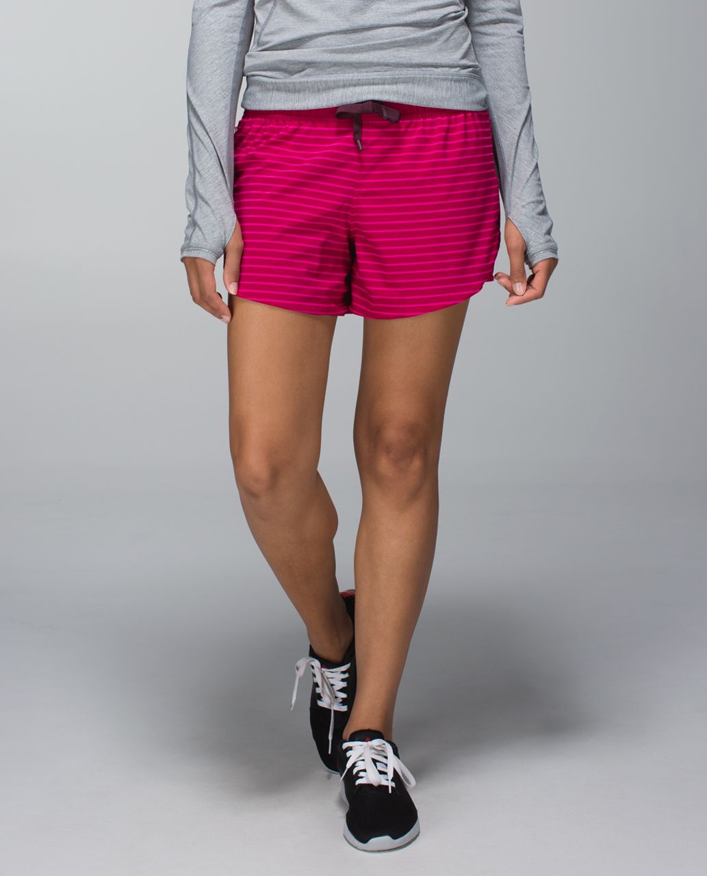 Lululemon Go the Distance Short - West2east Stripe Printed Bumble Berry / Bumble Berry