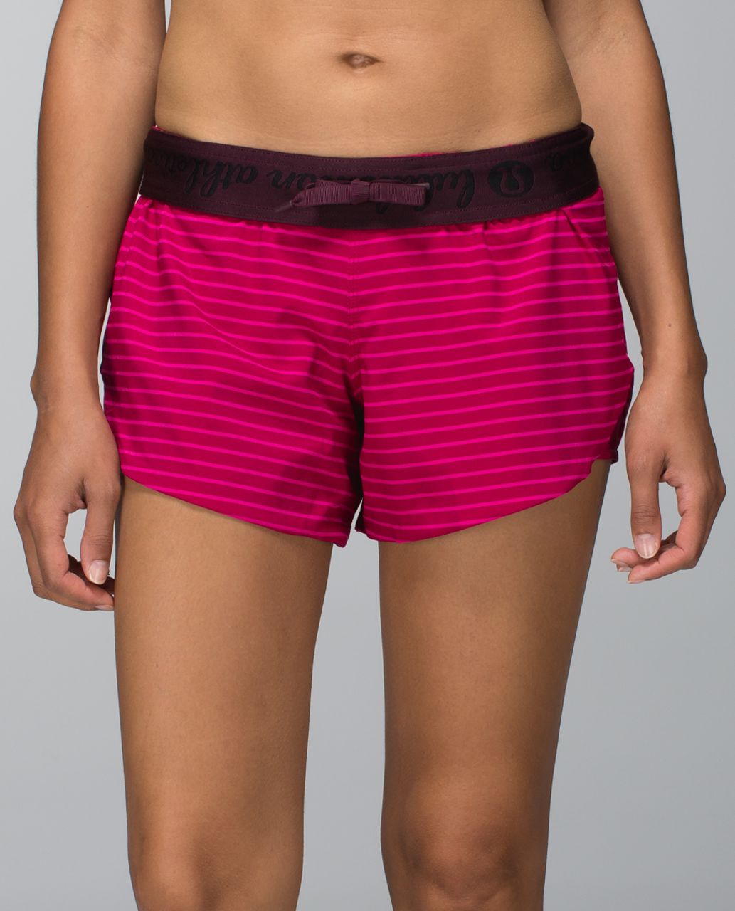 Lululemon Go the Distance Short - West2east Stripe Printed Bumble Berry / Bumble Berry