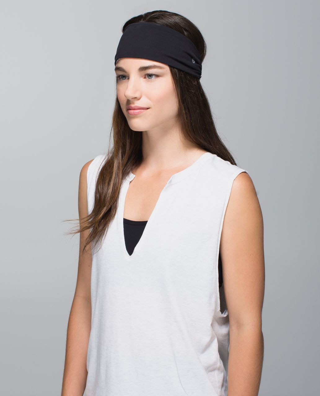 Lululemon Bang Buster Headband *Reversible - Hyper Stripe Black Ghost