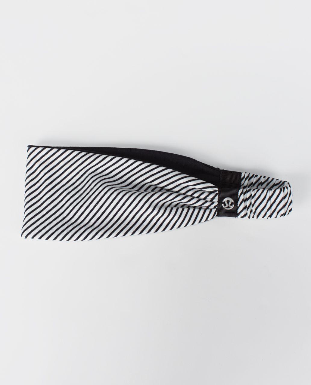 Lululemon Bang Buster Headband *Reversible - Hyper Stripe Black Ghost