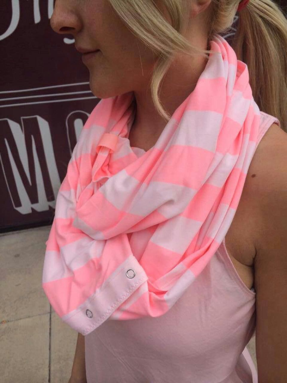 Lululemon Vinyasa Scarf - Steep Stripe Angel Wing Bleached Coral 