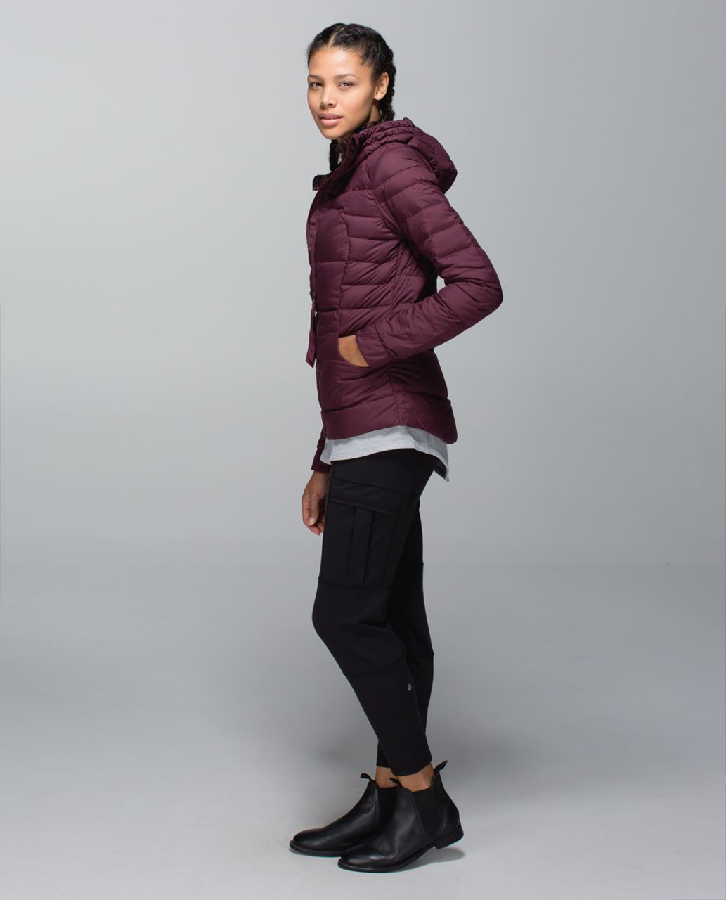 Lululemon Fluff Off Jacket - Deep Zinfandel / Mini Check Pique Deep  Zinfadel - lulu fanatics