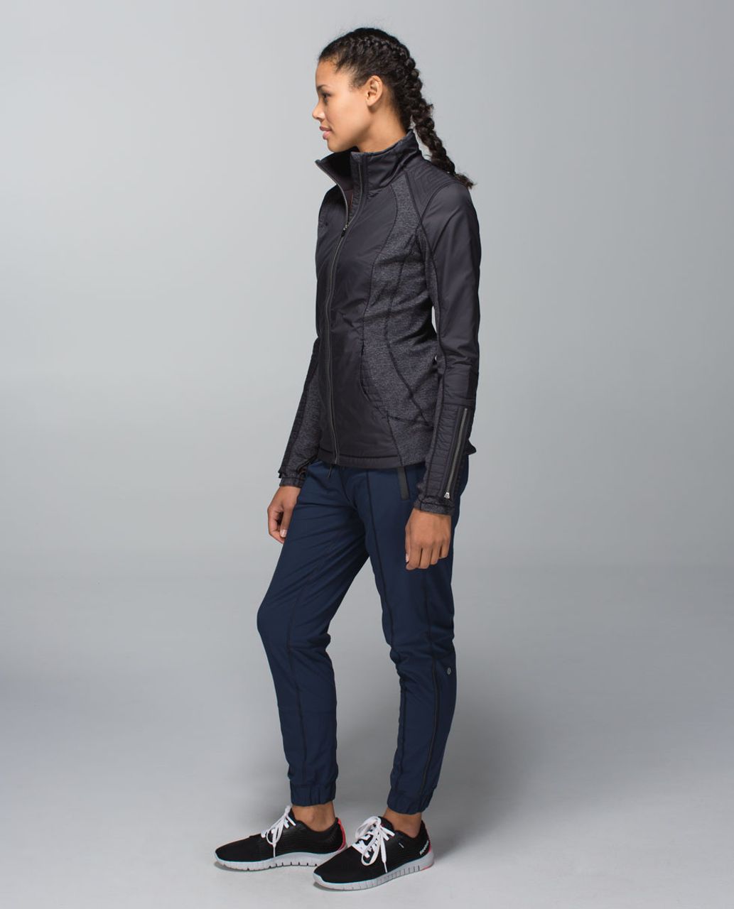 Lululemon Rebel Runner Jacket - Black /  Wee Stripe Black Heathered Black