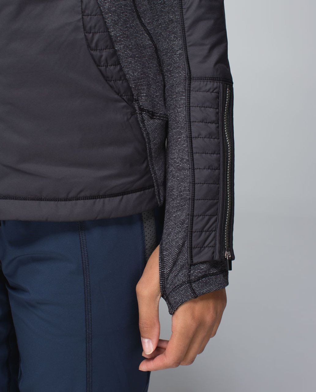 Lululemon Rebel Runner Jacket - Black /  Wee Stripe Black Heathered Black