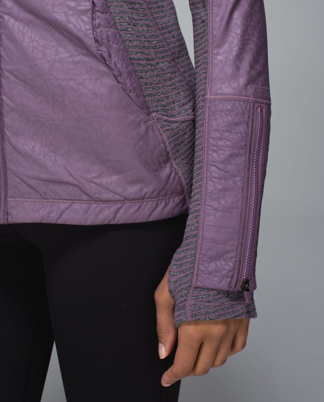 Lululemon Rebel Runner Jacket - Petal Camo Embossed Purple Fog / Hyper Stripe Purple Fog Heathered Black / Purple Fog