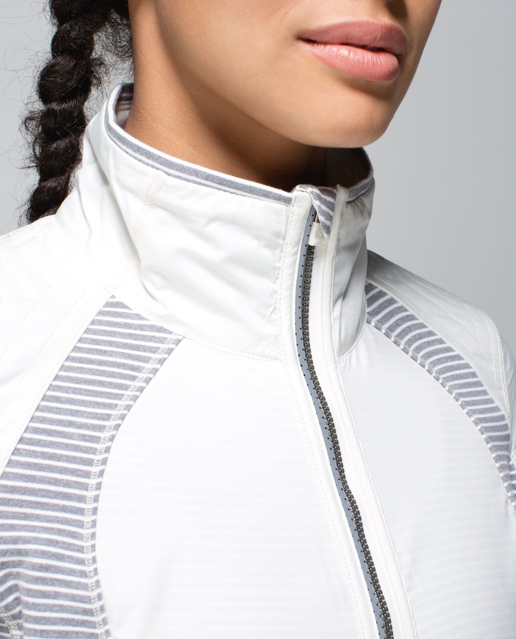 Lululemon Rebel Runner Jacket - Ghost / Hyper Stripe Heathered Slate Ghost