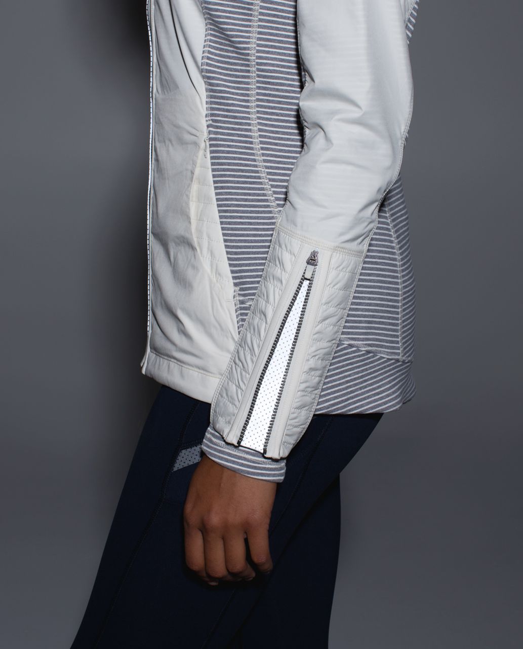 Lululemon Rebel Runner Jacket - Ghost / Hyper Stripe Heathered Slate Ghost