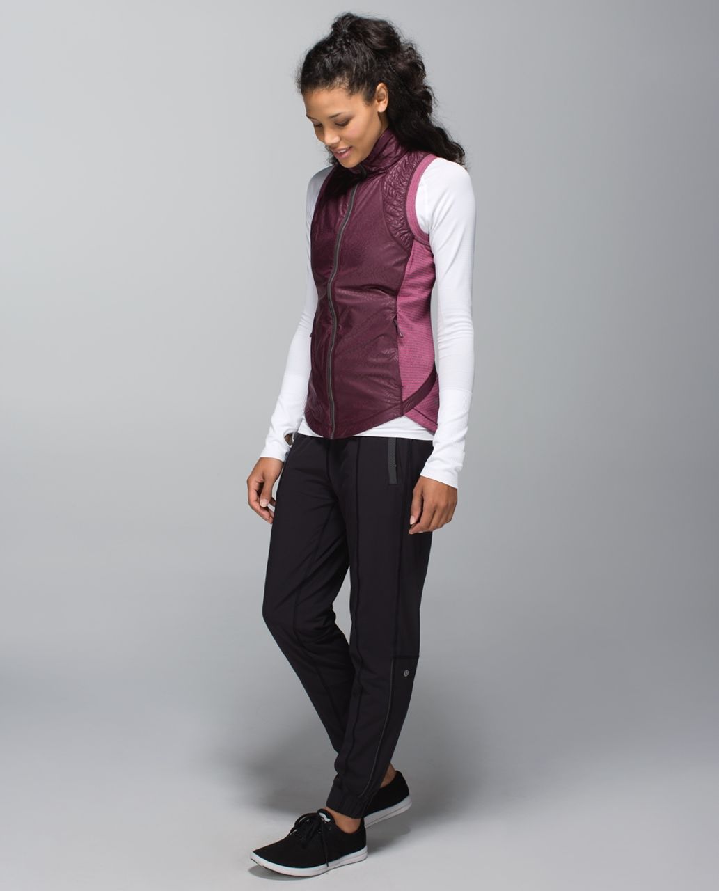 Lululemon Rebel Runner Vest - Petal Camo Embossed Bordeaux Drama / Hyper Stripe Bordeaux Drama Bumble Berry / Heathered Bordeaux Drama