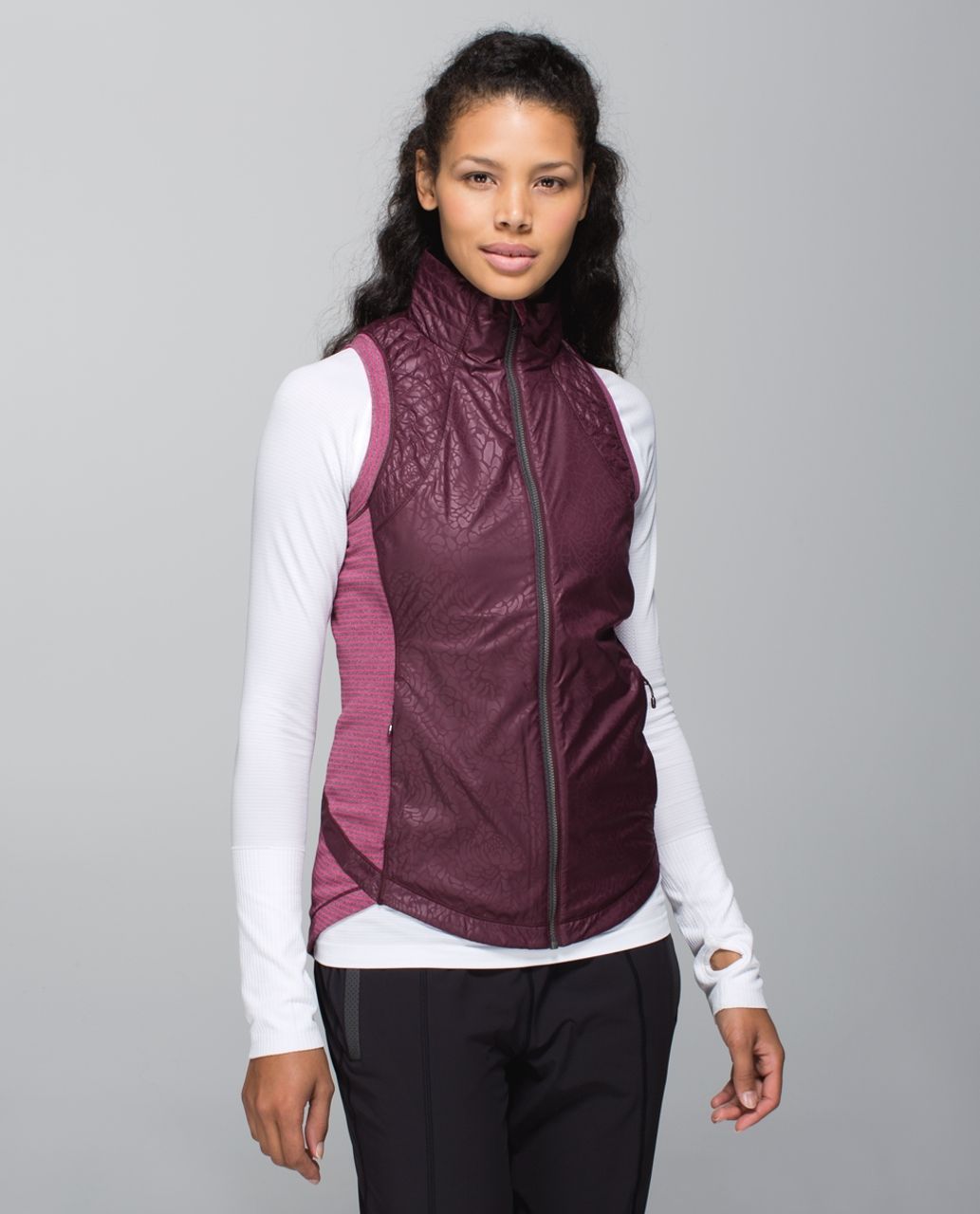 Lululemon Rebel Runner Vest - Petal Camo Embossed Bordeaux Drama / Hyper Stripe Bordeaux Drama Bumble Berry / Heathered Bordeaux Drama