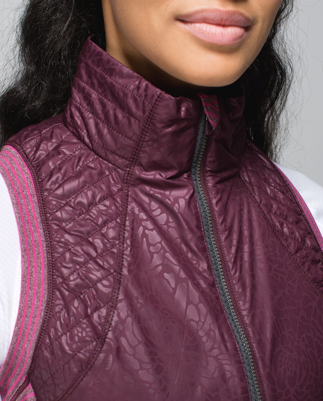 Lululemon Rebel Runner Vest - Petal Camo Embossed Bordeaux Drama / Hyper Stripe Bordeaux Drama Bumble Berry / Heathered Bordeaux Drama