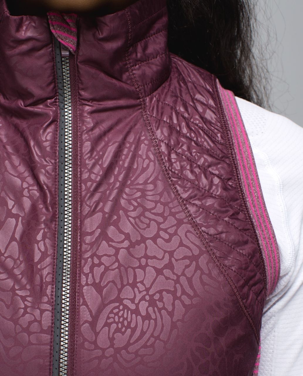 Lululemon Rebel Runner Vest - Petal Camo Embossed Bordeaux Drama / Hyper Stripe Bordeaux Drama Bumble Berry / Heathered Bordeaux Drama