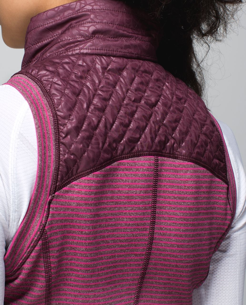 Lululemon Rebel Runner Vest - Petal Camo Embossed Bordeaux Drama / Hyper Stripe Bordeaux Drama Bumble Berry / Heathered Bordeaux Drama