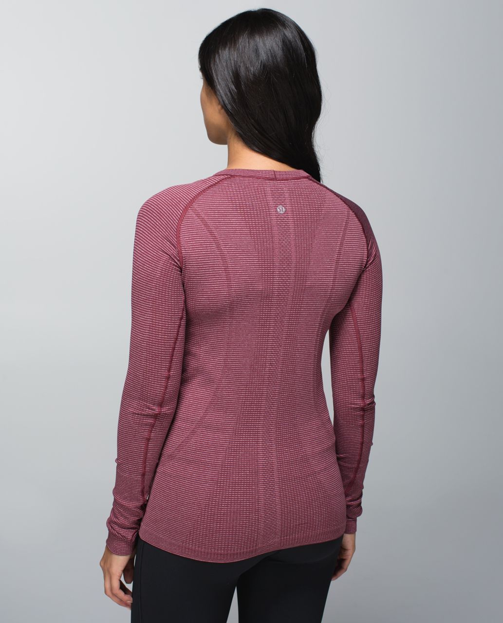 Lululemon Run: Swiftly Tech Long Sleeve Crew - Tonka Stripe Heathered Rust  Berry Rust Berry - lulu fanatics