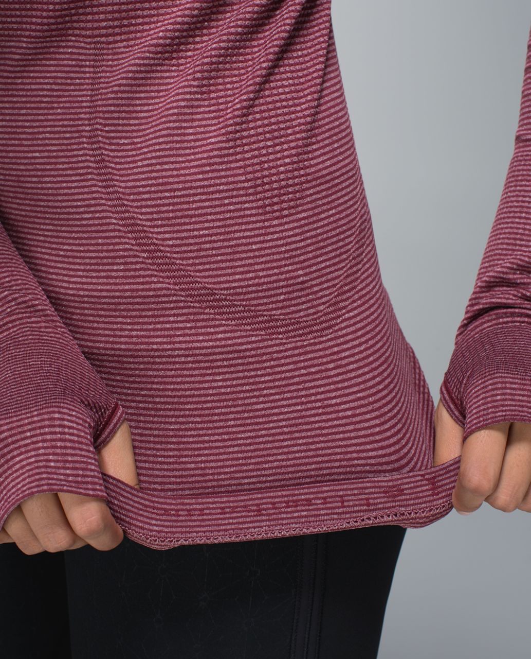 Lululemon Run: Swiftly Tech Long Sleeve Crew - Tonka Stripe Heathered Rust  Berry Rust Berry - lulu fanatics