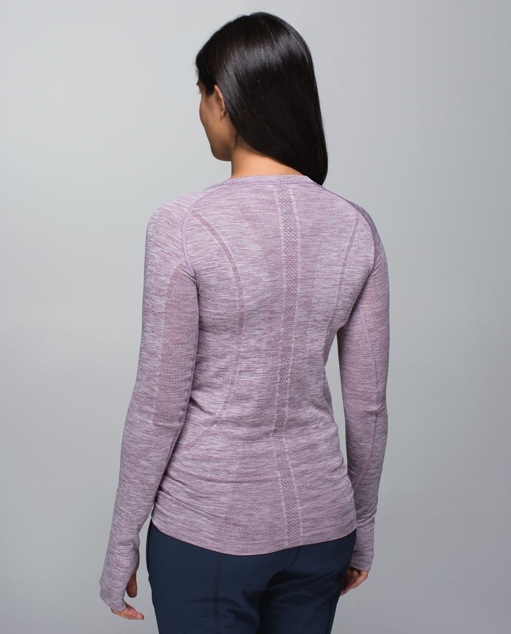 Lululemon Run:  Swiftly Tech Long Sleeve Crew - Space Dye Heathered Purple Fog