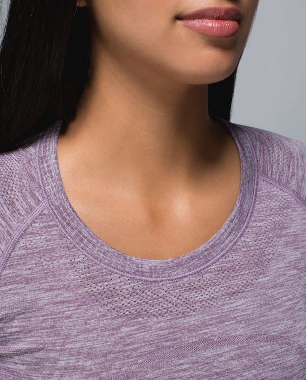 Lululemon Run:  Swiftly Tech Long Sleeve Crew - Space Dye Heathered Purple Fog