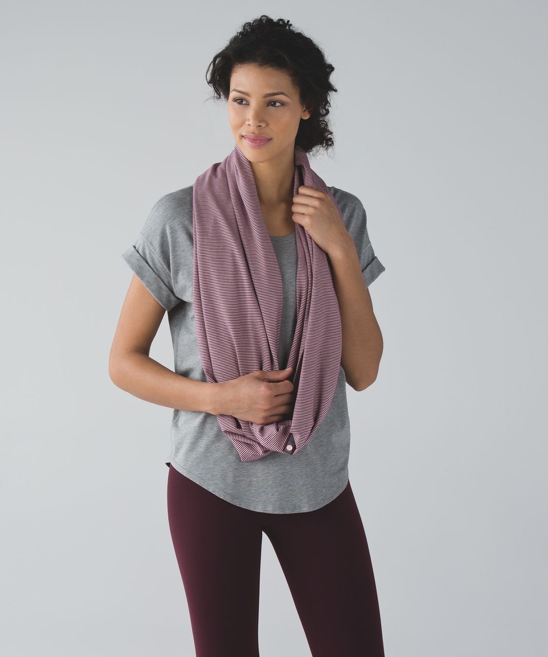 Lululemon Vinyasa Scarf *Rulu - Tonka Stripe Red Grape Minty Pink (First Release)