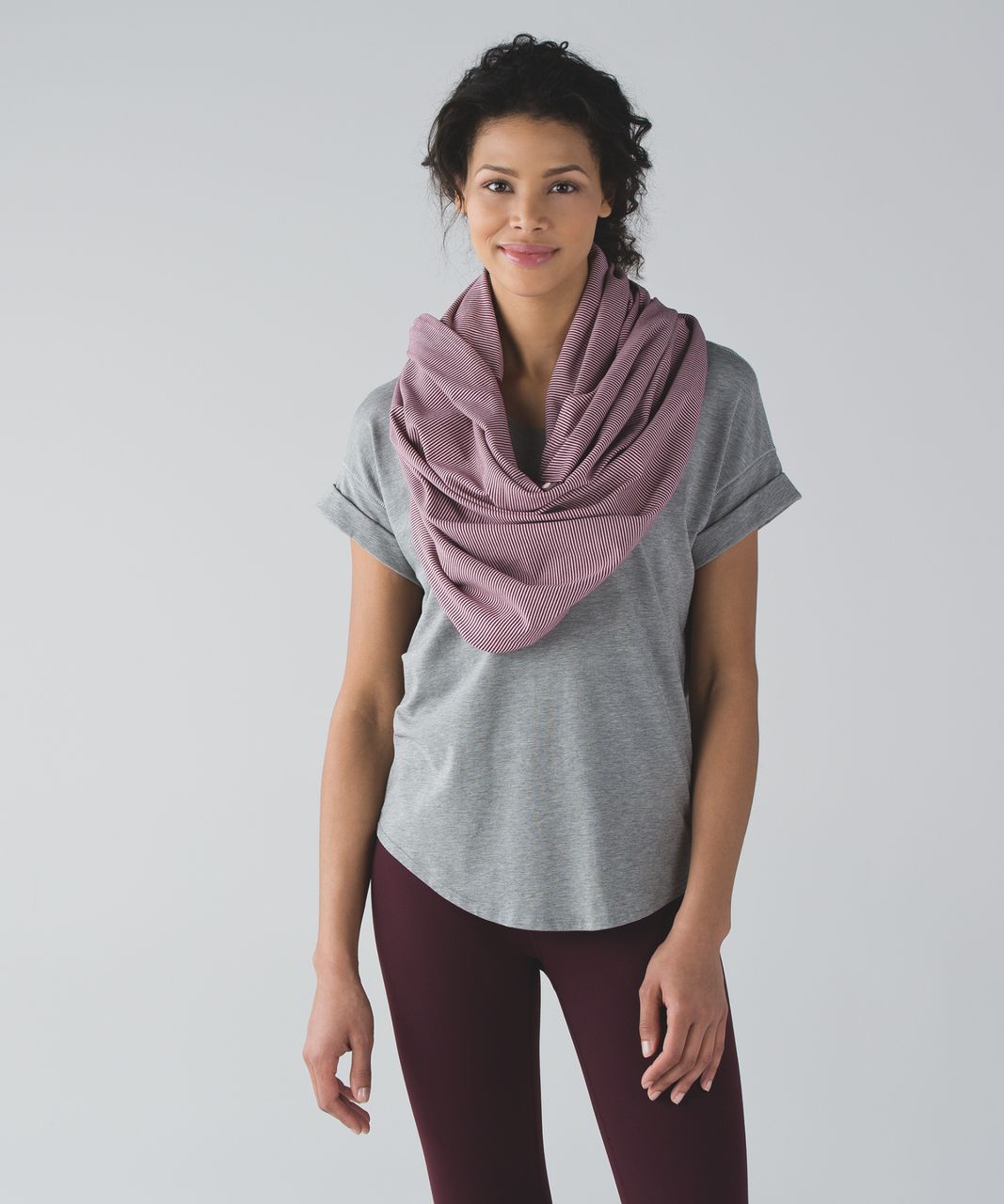 Lululemon Vinyasa Scarf *Rulu - Tonka Stripe Red Grape Minty Pink (First Release)