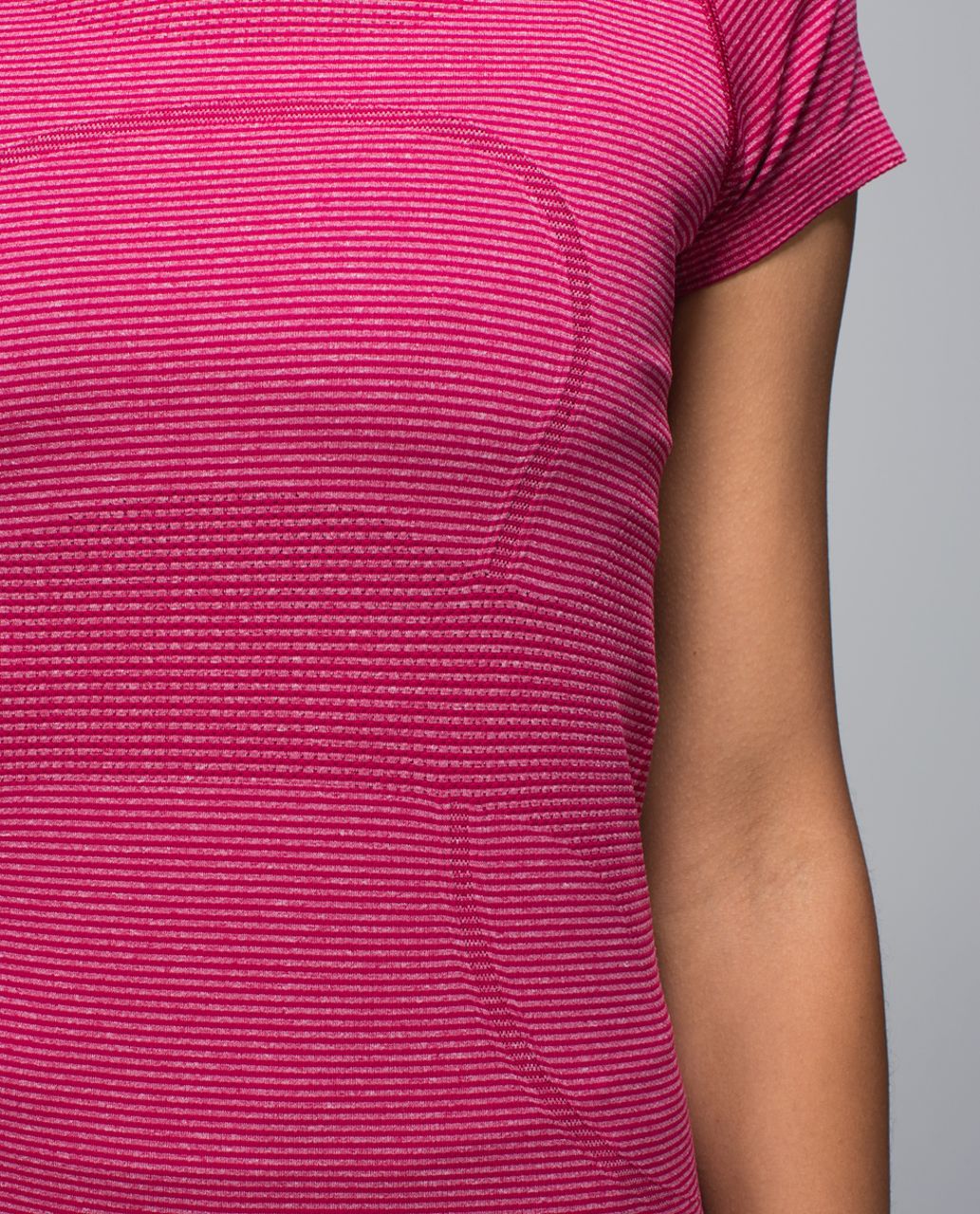 Lululemon Run:  Swiftly Tech Short Sleeve Crew - Tonka Stripe Heathered Bumble Berry Bumble Berry