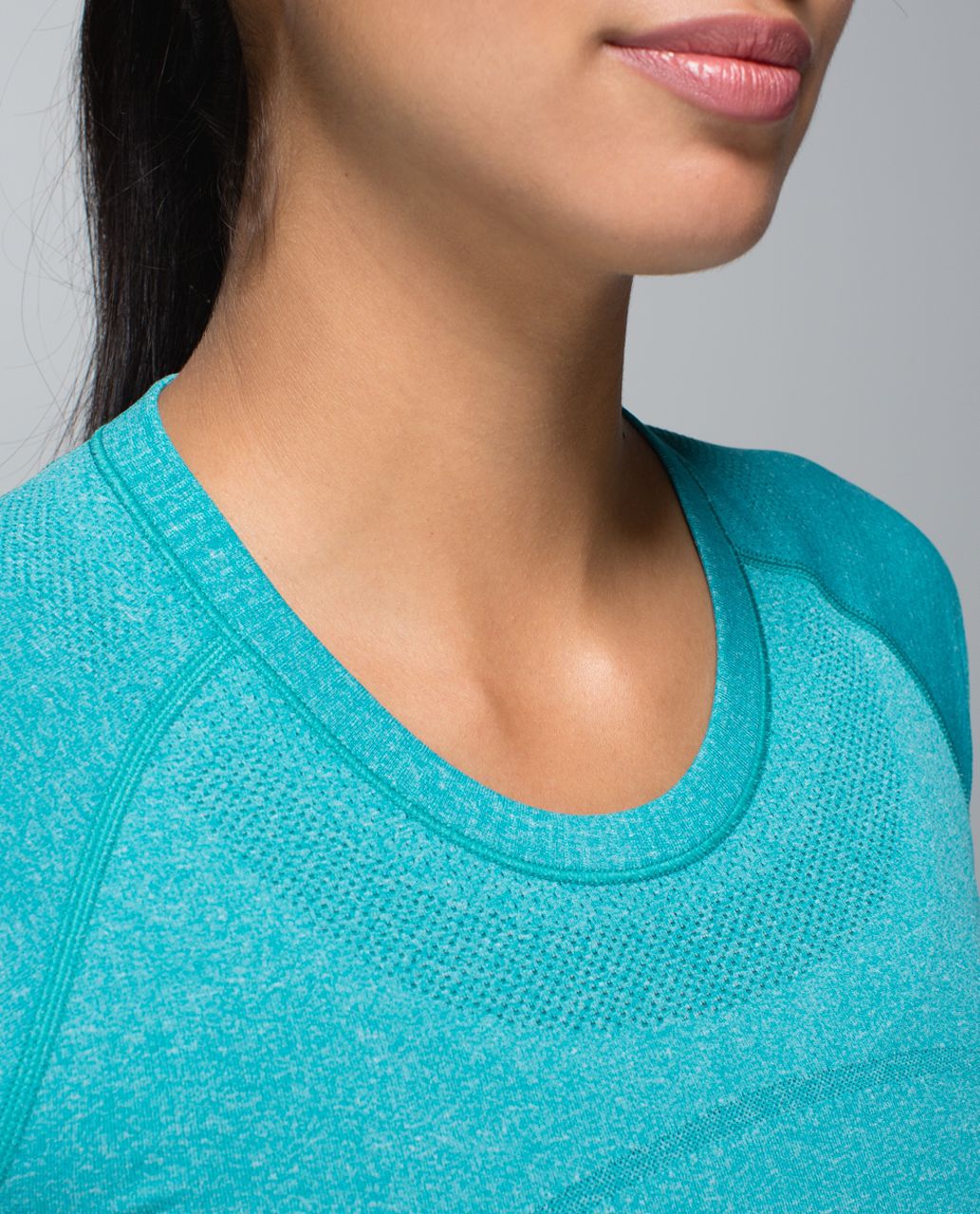 Lululemon Run:  Swiftly Tech Short Sleeve Crew - Heathered Real Teal