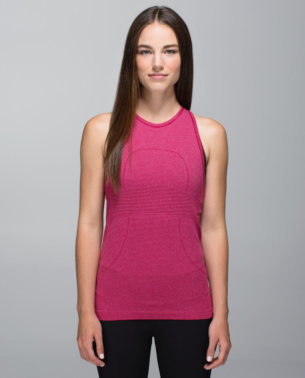 Lululemon Run:  Swiftly Tech Tank - Tonka Stripe Heathered Bumble Berry Bumble Berry