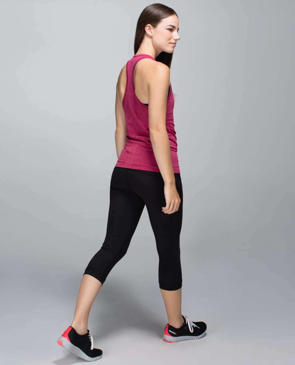 Lululemon Run:  Swiftly Tech Tank - Tonka Stripe Heathered Bumble Berry Bumble Berry