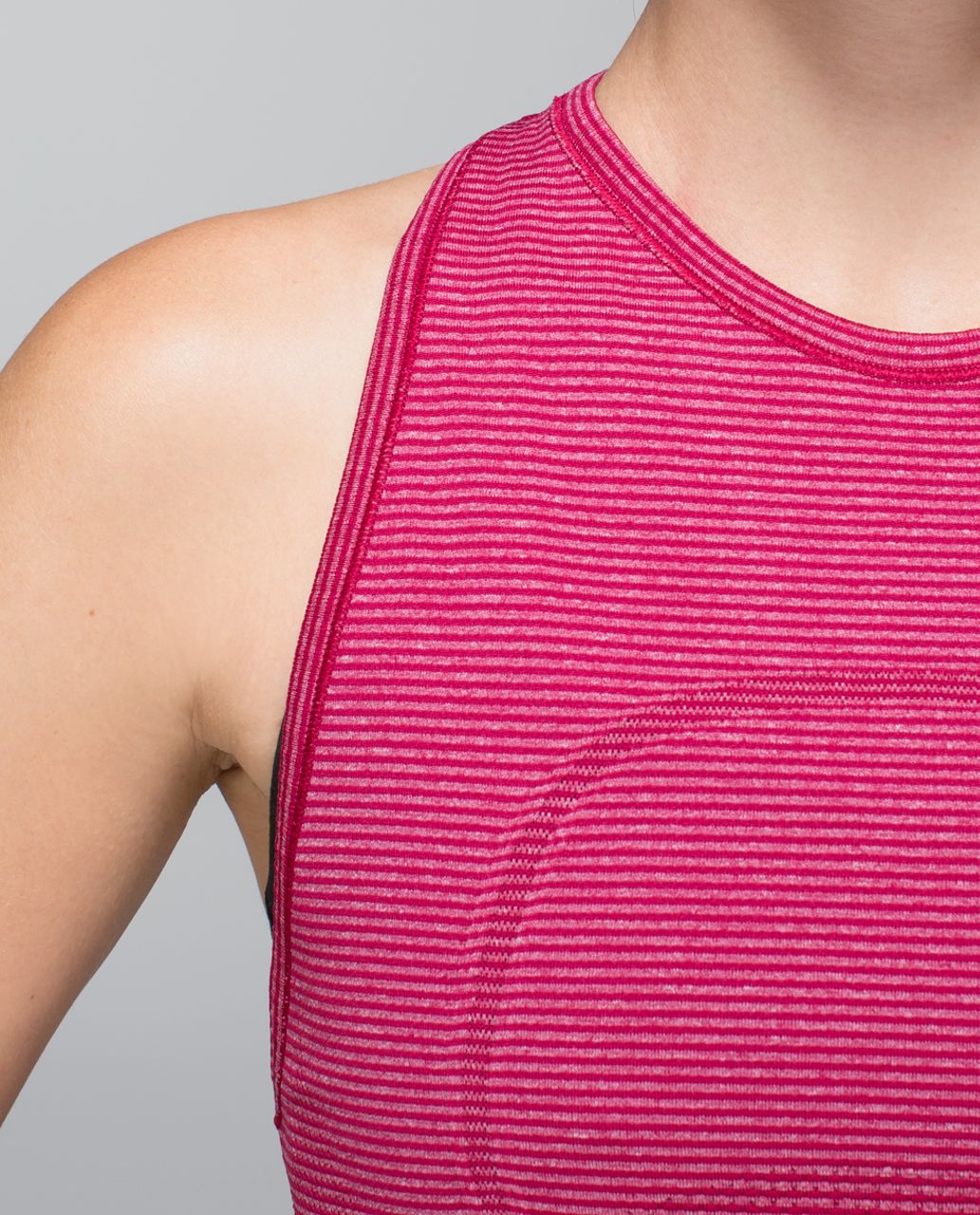 Lululemon Run:  Swiftly Tech Tank - Tonka Stripe Heathered Bumble Berry Bumble Berry