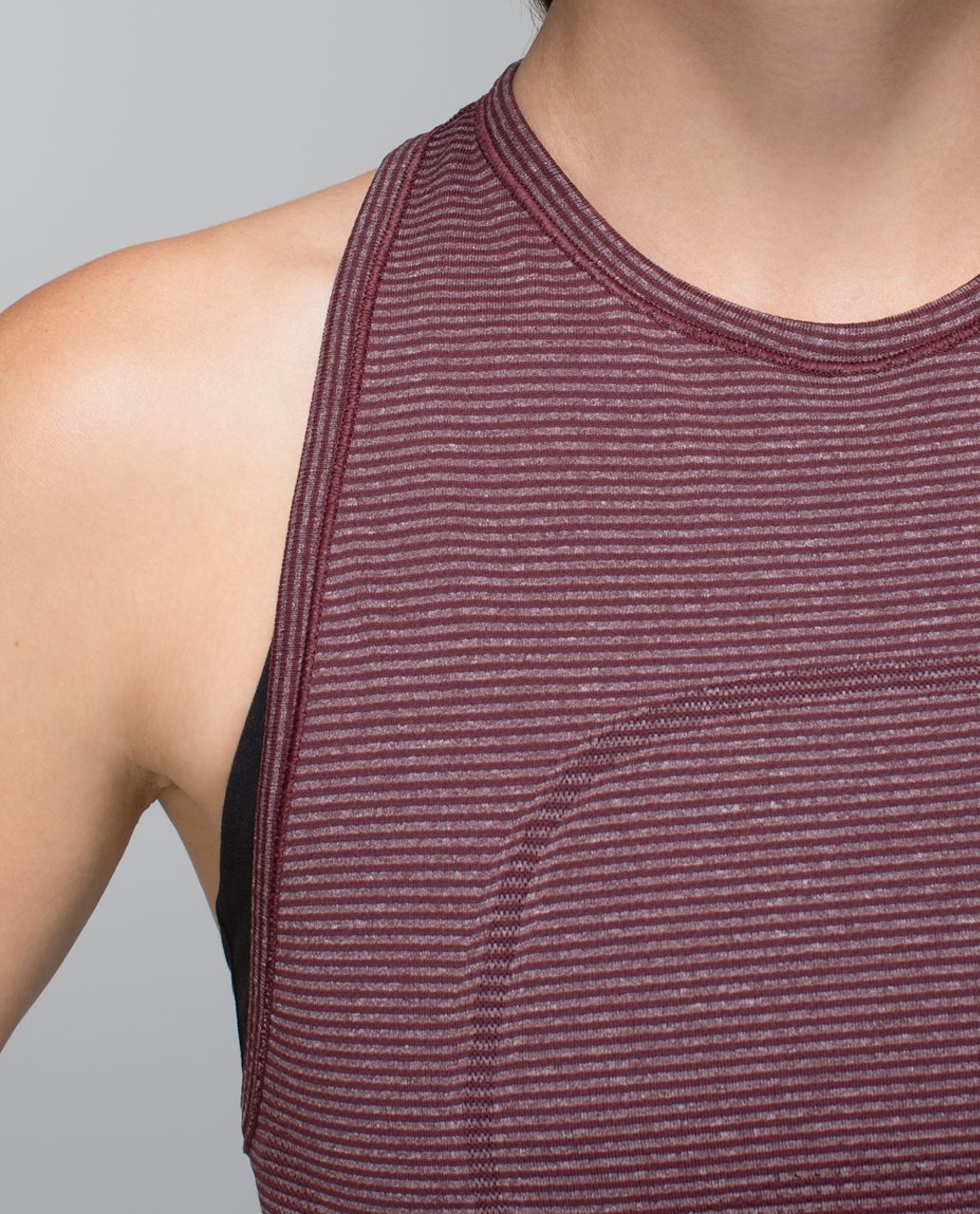 Lululemon Run:  Swiftly Tech Tank - Tonka Stripe Heathered Bordeaux Drama Bordeaux Drama