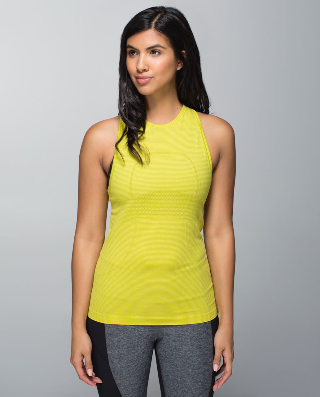 Lululemon Run:  Swiftly Tech Tank - Tonka Stripe Heathered Almost Pear Almost Pear