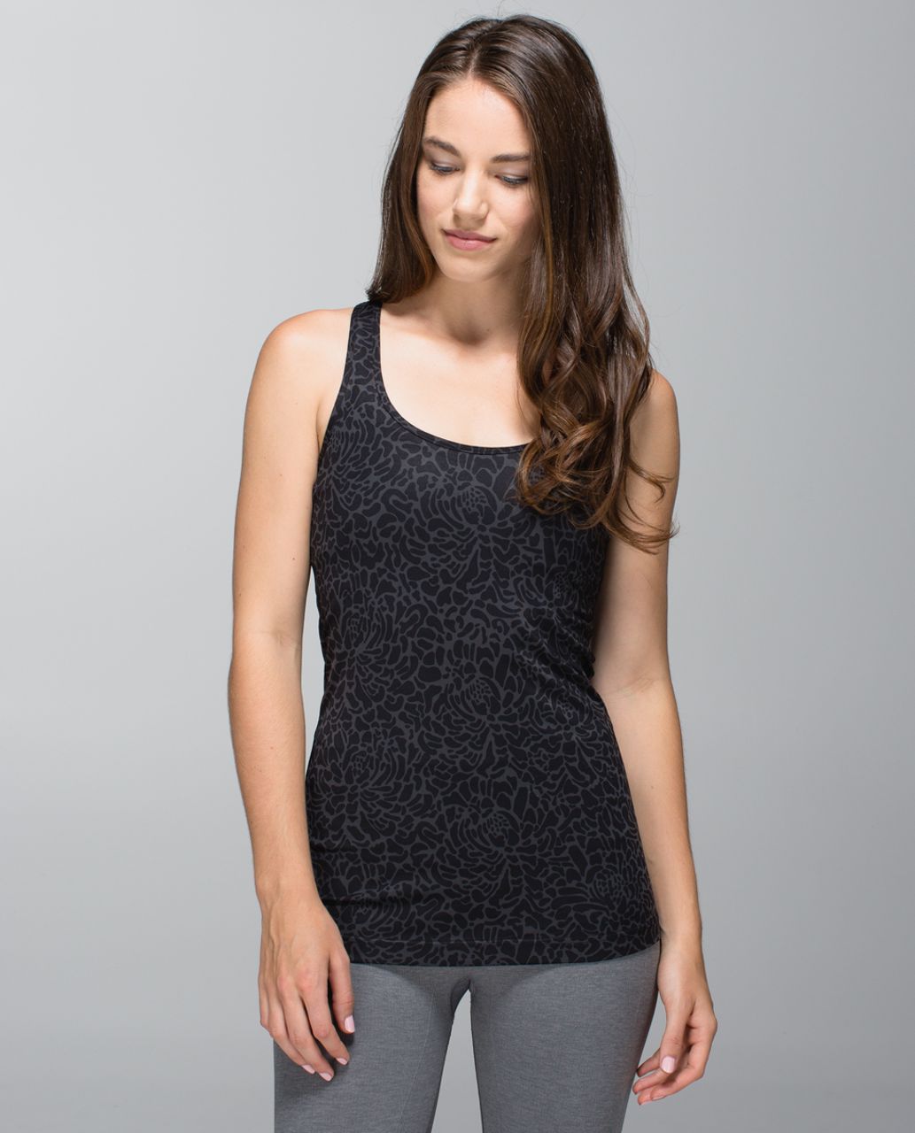 Lululemon Cool Racerback - Petal Camo Printed Black Deep Coal